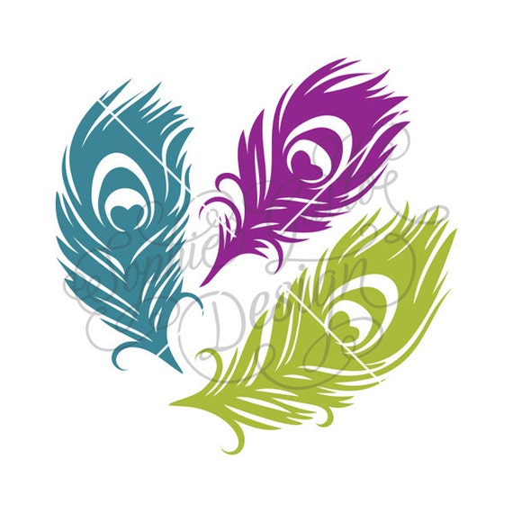 Download Peacock Feather Love SVG DXF digital download files for