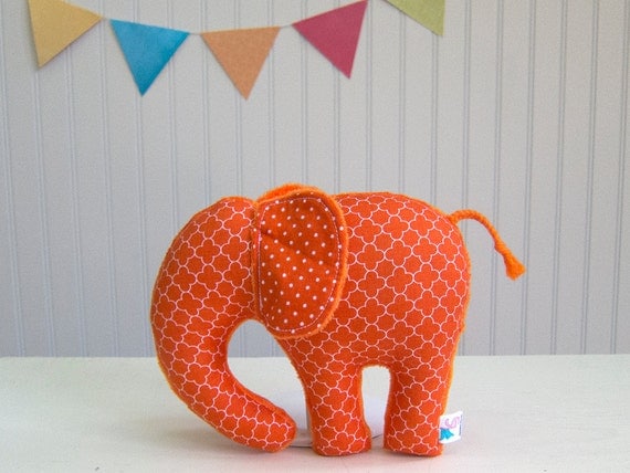 orange elephant plush