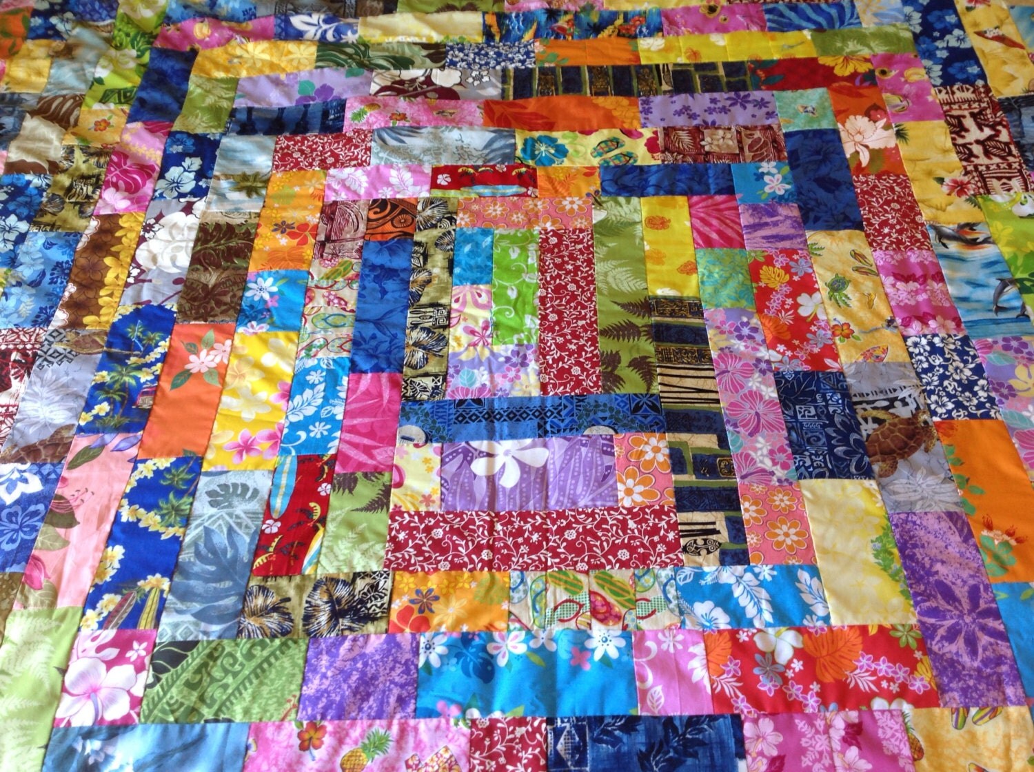 Hawaiian Patchwork Quilt By SewBZ On Etsy