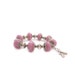 Pink Jade Awareness Bracelet - Breast Cancer - Silver Ribbon - 50% Charity Donation - Hope Survivor Bracelet