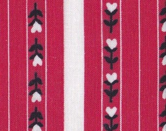 Vintage Red ~ White & Black Fabric Precut 2 1/2 Inch Squares ~ 22 Pieces Cotton Material Quilting Sewing Projects Variety Pack 22 Z