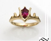 Goron's Ruby - Legend of Zelda - Geeky Engagement Ring - 14k Gold