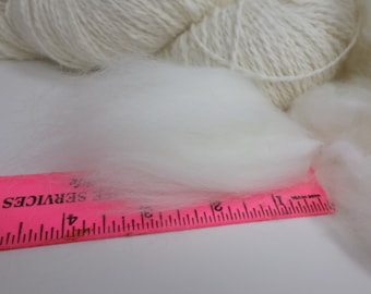 Angora Rabbit Fiber White Sheared 1 ounce