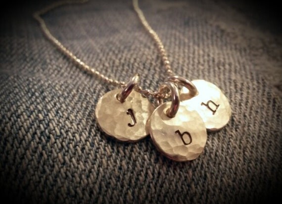 Personalized Sterling Silver Triple Initial by JuleryCreations