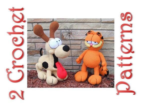 Garfield and Odie 2 Crochet Patterns by Erin Scull