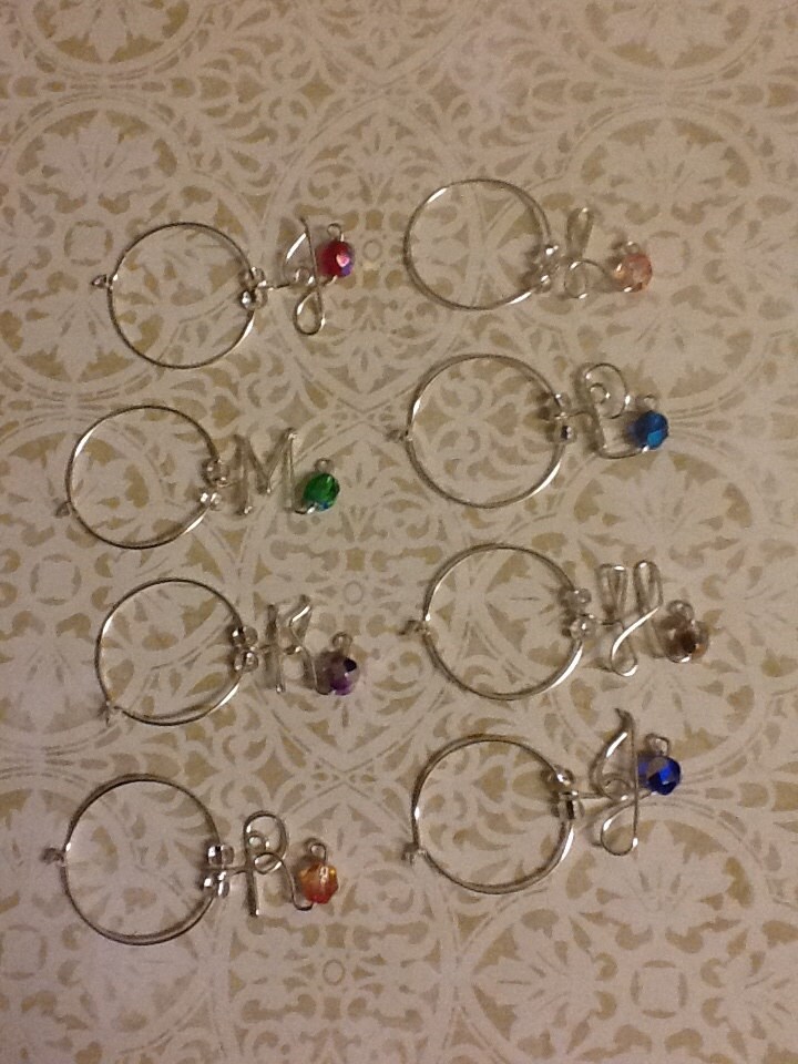 Xmas gift Wine Charms Personalized Wine Charms by TrendyTrappings