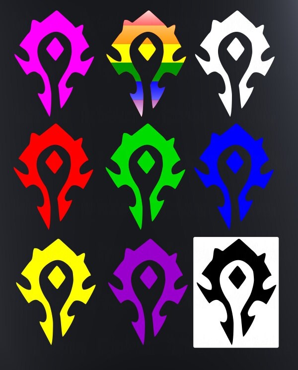 Horde Symbol Car Decal Horde WoW Sticker Horde by VinylWorks4u