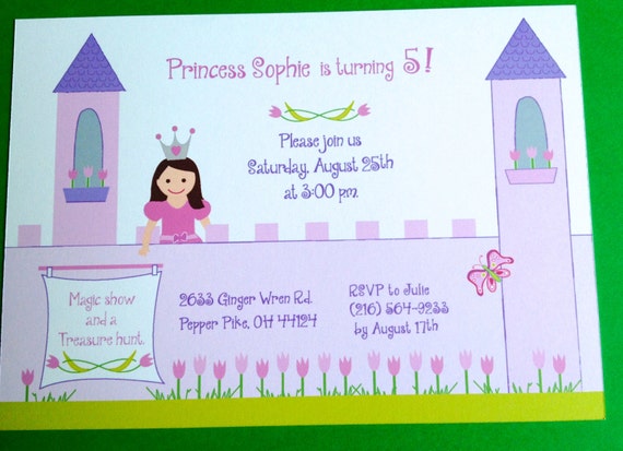 Printable Princess birthday card