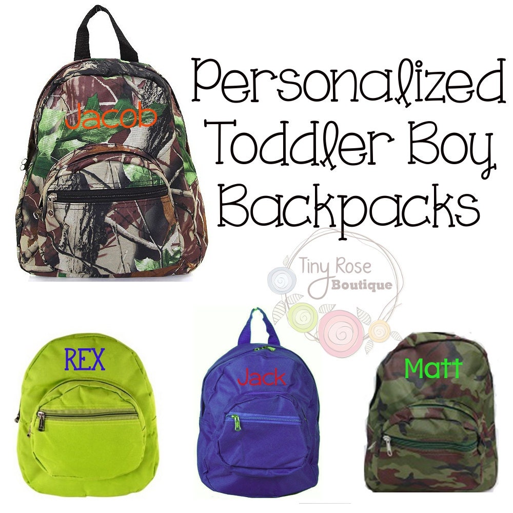 Toddler Boy Backpacks Personalized School Bag by TinyRoseBoutique