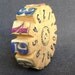 Large vintage numbers circle stamp. Rescued scrapbooking supply.