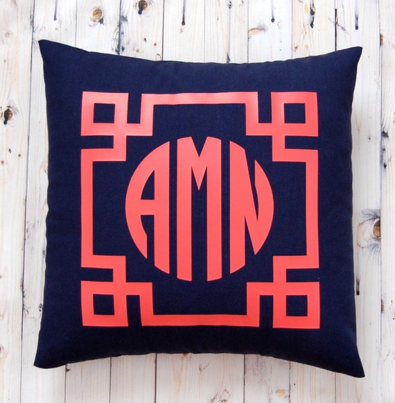 Personalized Pillow Monogram Pillow Cover Anniversary Gift
