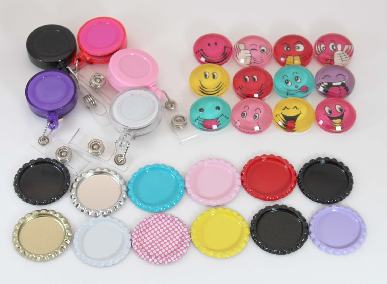 Badge Reel Kit Emoji Faces Make 12 Badge Reels Badge Reels