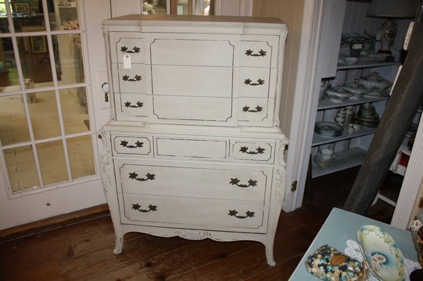 Antique Painted Tall Dresser French Provincial Annie Sloan Chalk Paint