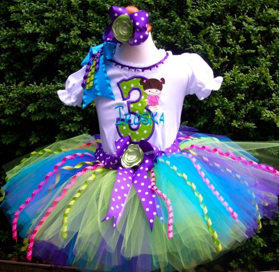 Fancy Monster Inc Boo Birthday Tutu Set Customize by PoshPinkTutus