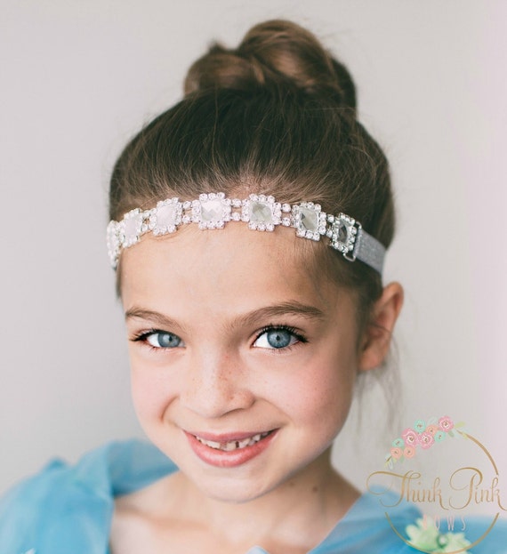 Baby headband ,Crystal Headband, baby headbands,Gatsby Glitz headband, Baptism headband, bridal headband,rhinestone headband. , by ThinkPinkBows