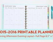 items similar to 2015 2016 planner weekly with morning afternoon