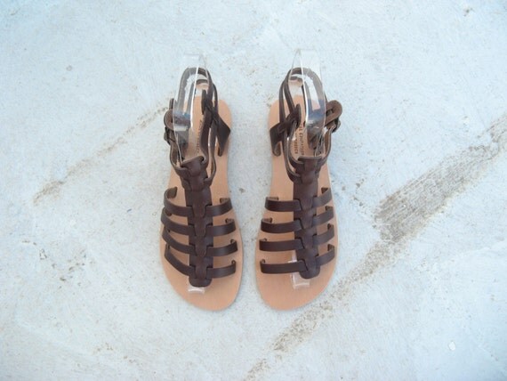 EU 37 Gladiator leather sandals ! Unisex Ancient Greek Sandals ...