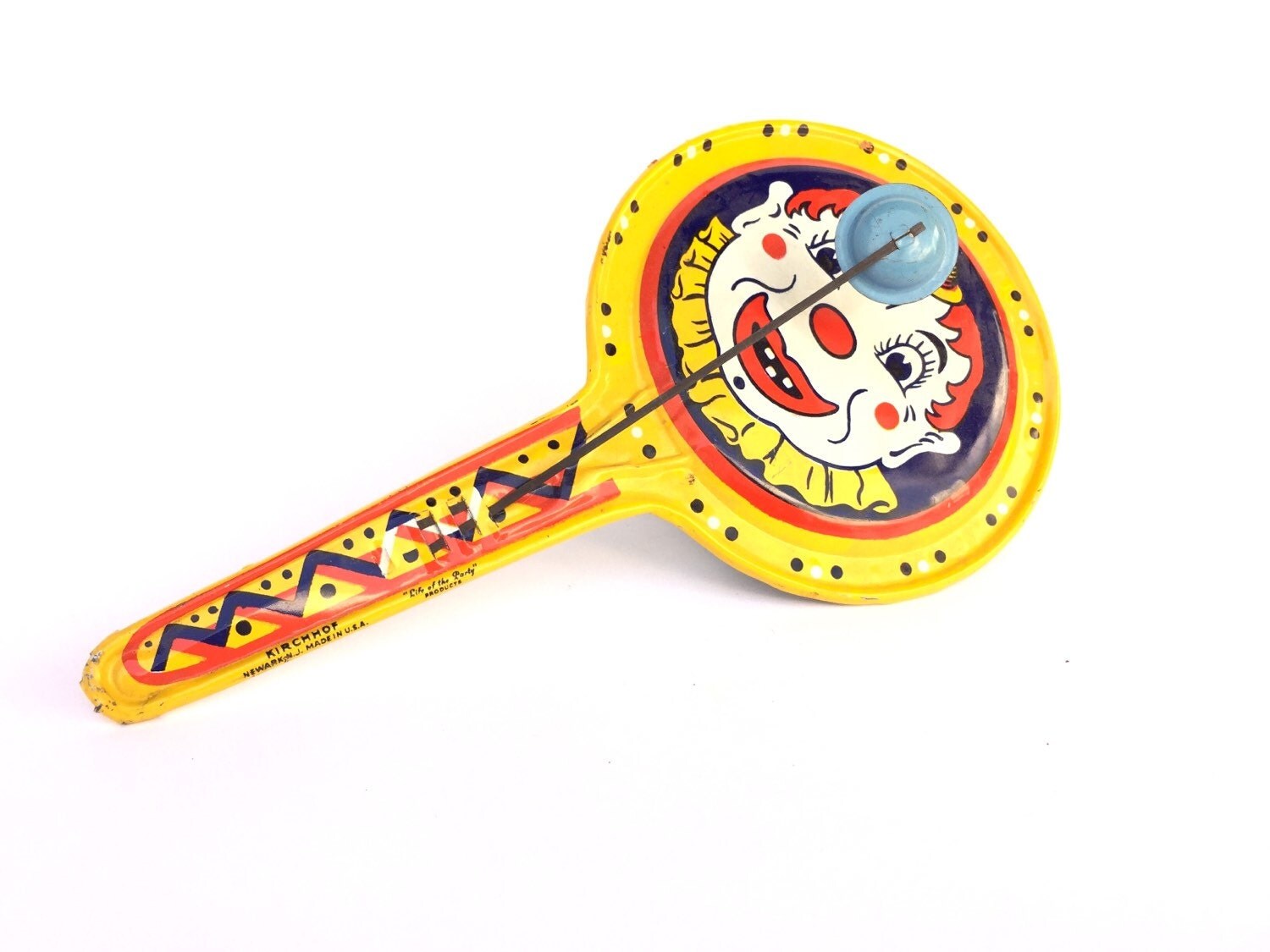 Tin Clown Noisemaker from the Life of the Party