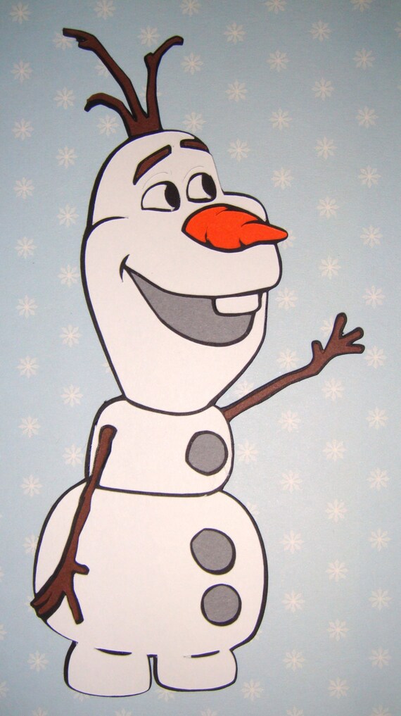 frozen olaf paper die cut paper doll scrapbook embellishment