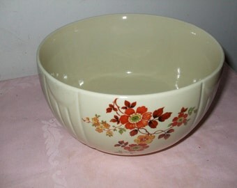Hall China Radiance Bowl "Autumn Flowers"