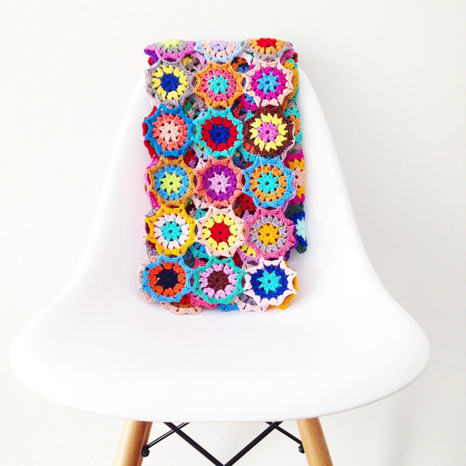 Ikat Throw Blanket Colorful Ethnic Pattern with Heart ...