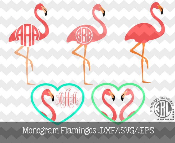 Download Monogram Flamingo Files .DXF/.SVG/.EPS Files for use with your