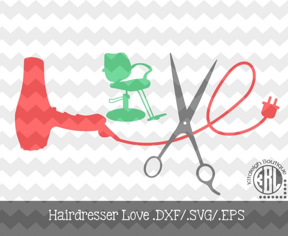 Hairdresser-Love .DXF/.SVG/.EPS Files for use with your