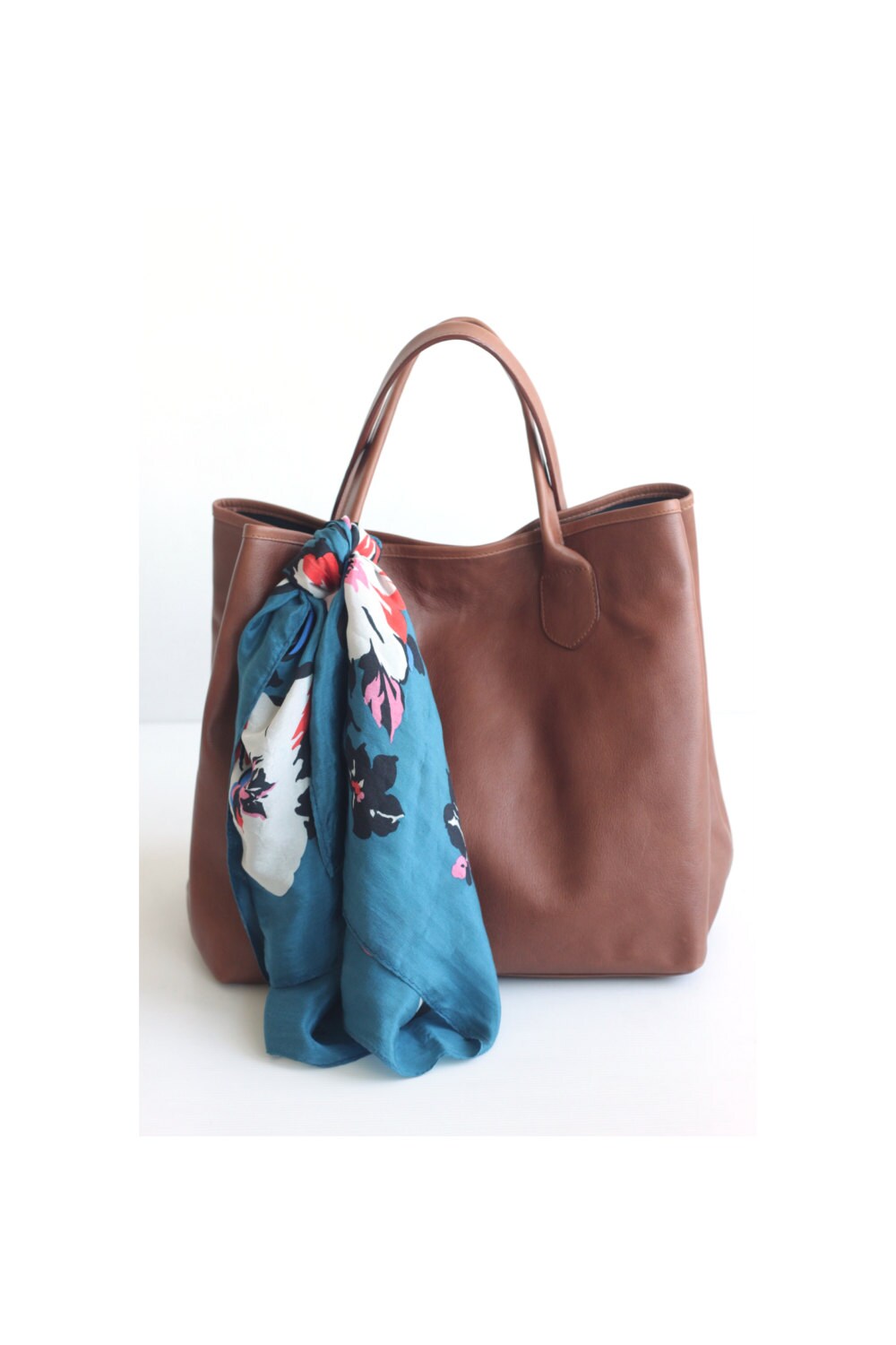 Leather Tote Work Bag in Tan Brown THE MARA by VellePurse on Etsy