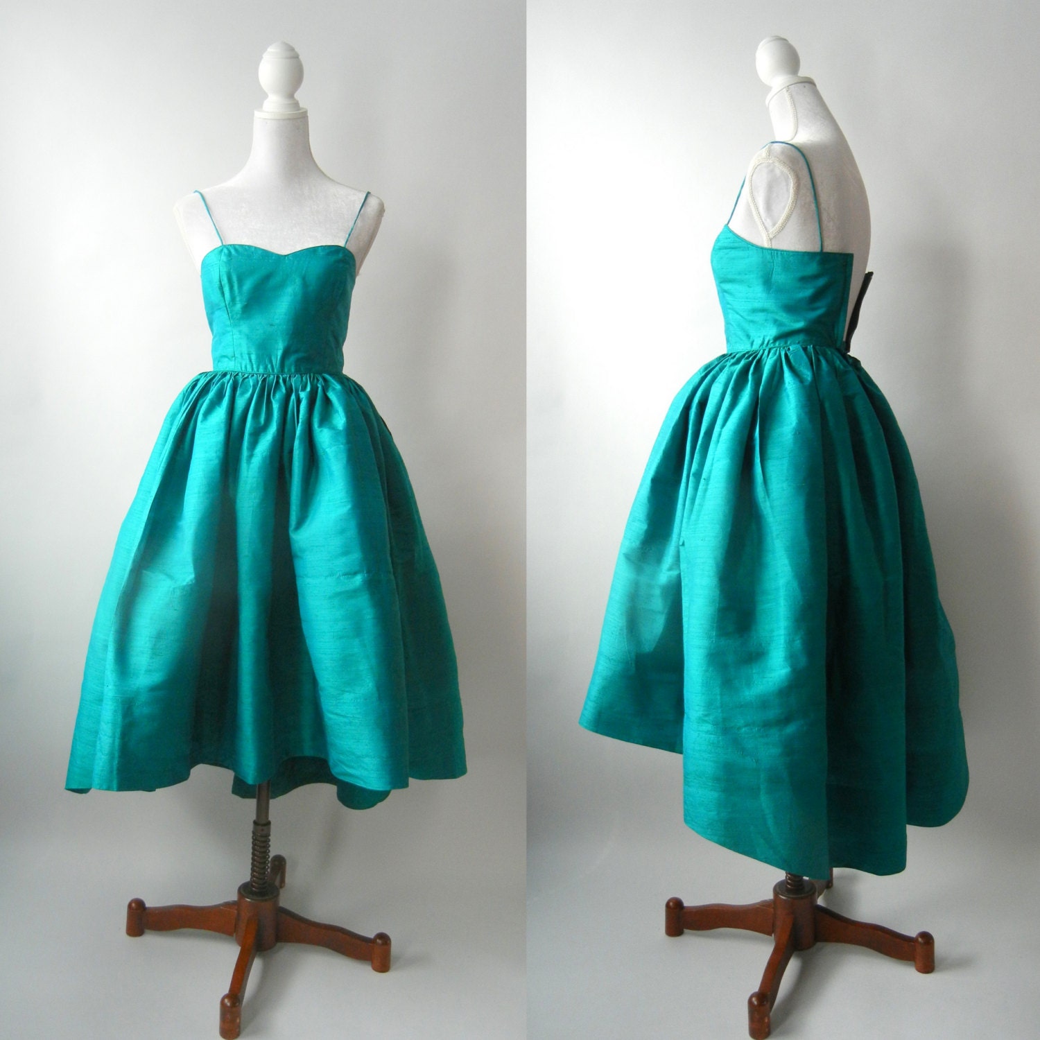 Vintage Dress Green Vintage Dress 1950s Green Dress Vintage