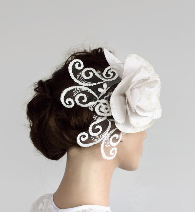 Bridal Hair Piece Floral Headdress Alternative Wedding Flower
