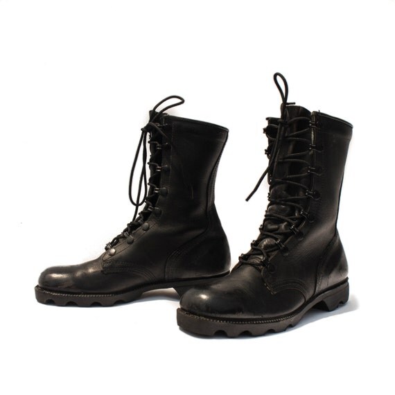 6 R 1988 Vintage Combat Boots Standard Issue Military Boots