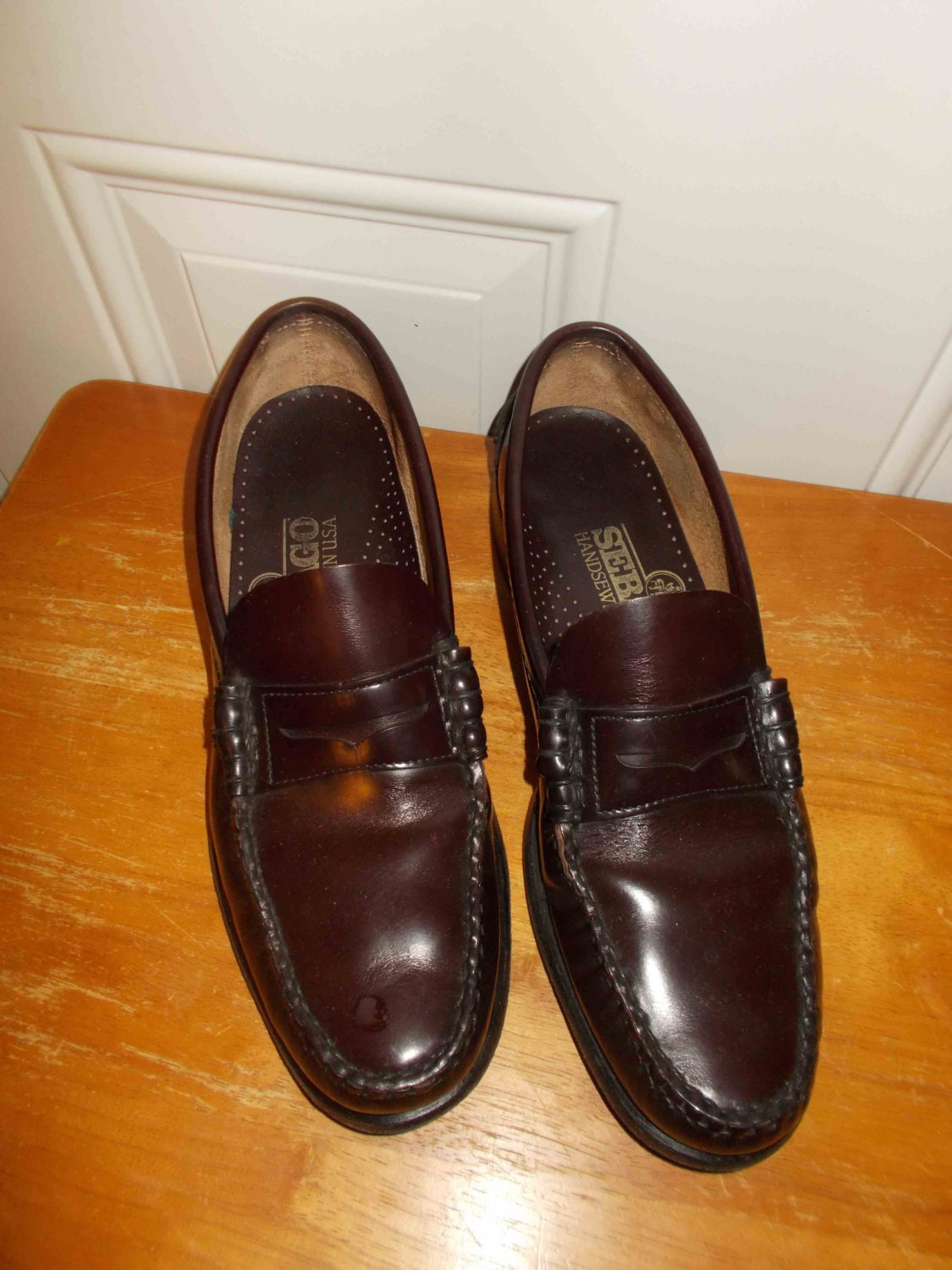 Vintage Sebago Penny Loafers Mens size 10 Brown Loafers 1970s