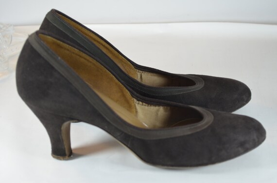 vintage brown Life Stride 1950s pumps / 50s high heels