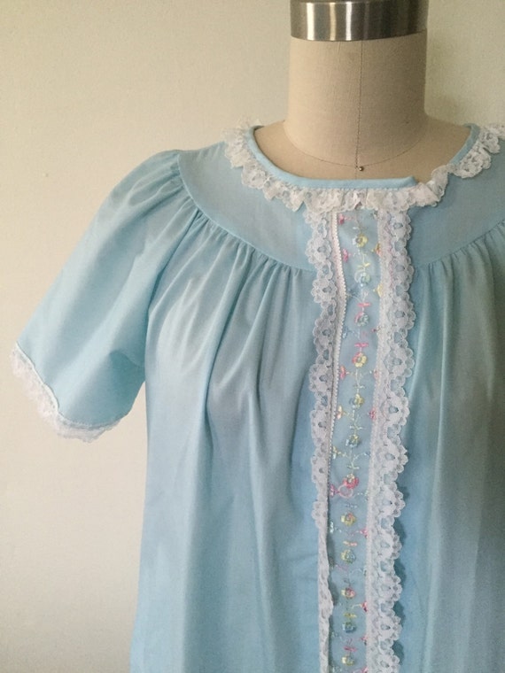 cotton housecoat with snaps