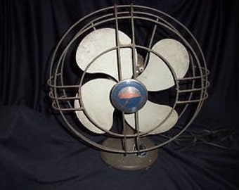 Vintage electric fan, metal fan, electric