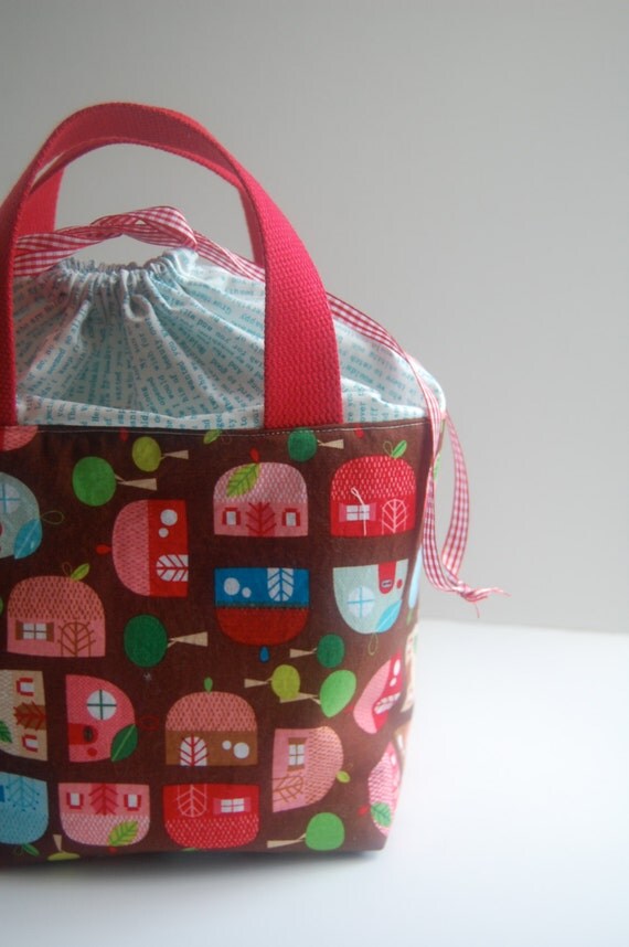 Insulated Child's Bento Lunch Bag Adult Bento by BPoppiesHandmade