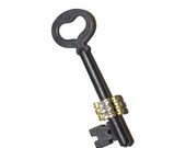 Skeleton Key Heavy Iron with Rhinestone Accent  Discount Craft Supplies Jewelry Supplies