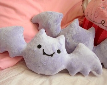 Creepy Cute Bat Plush/Plushie - Lavender, Baby Blue and Baby Pink