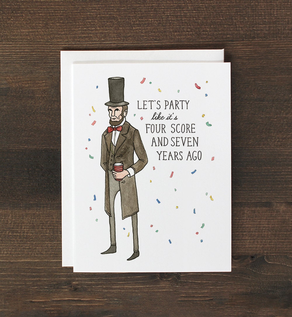 Funny Birthday Card Abraham Lincoln