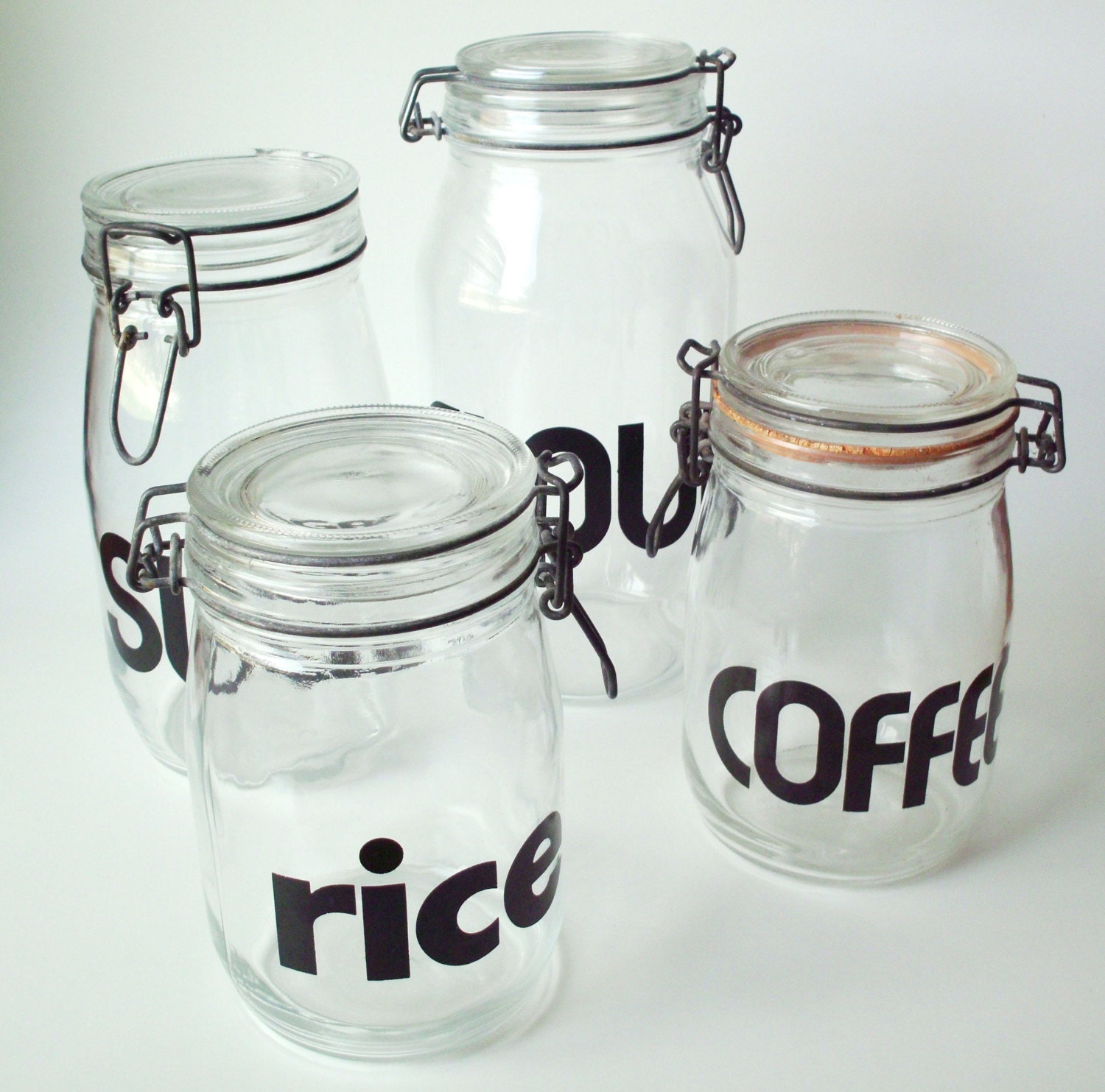 Vintage Glass '70's Kitchen Containers