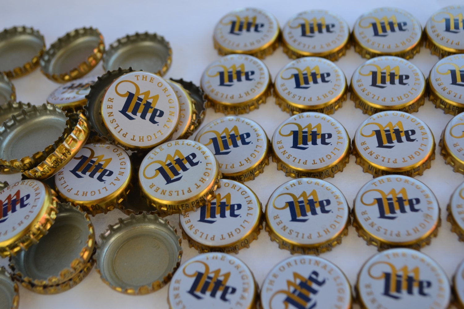 100 Miller Lite Beer Bottle Caps used