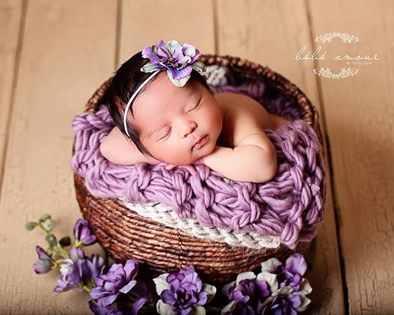 Newborn Bump Blanket 'BLOOM' baby blanket photo by Knitbysarah