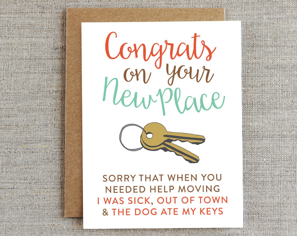 Funny Moving Card New Home Card Housewarming Card New House