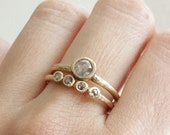 Grey rose cut diamond ring. Engagement. Belgium