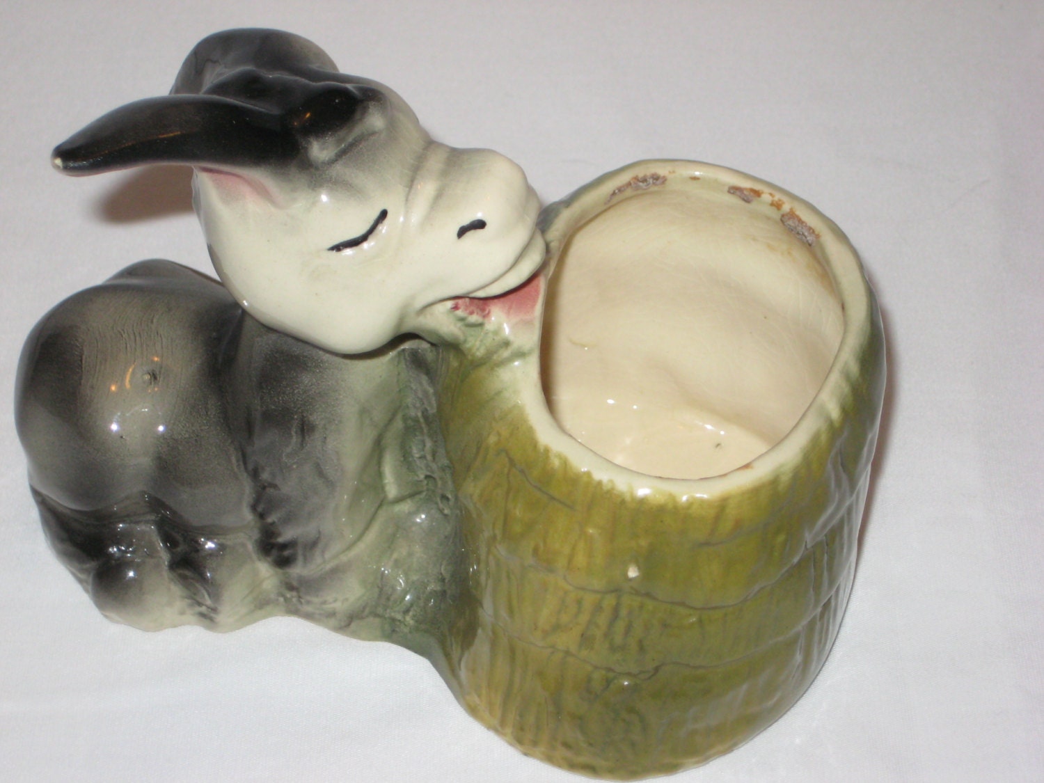 Vintage Ceramic Donkey Planter Donkey Vase