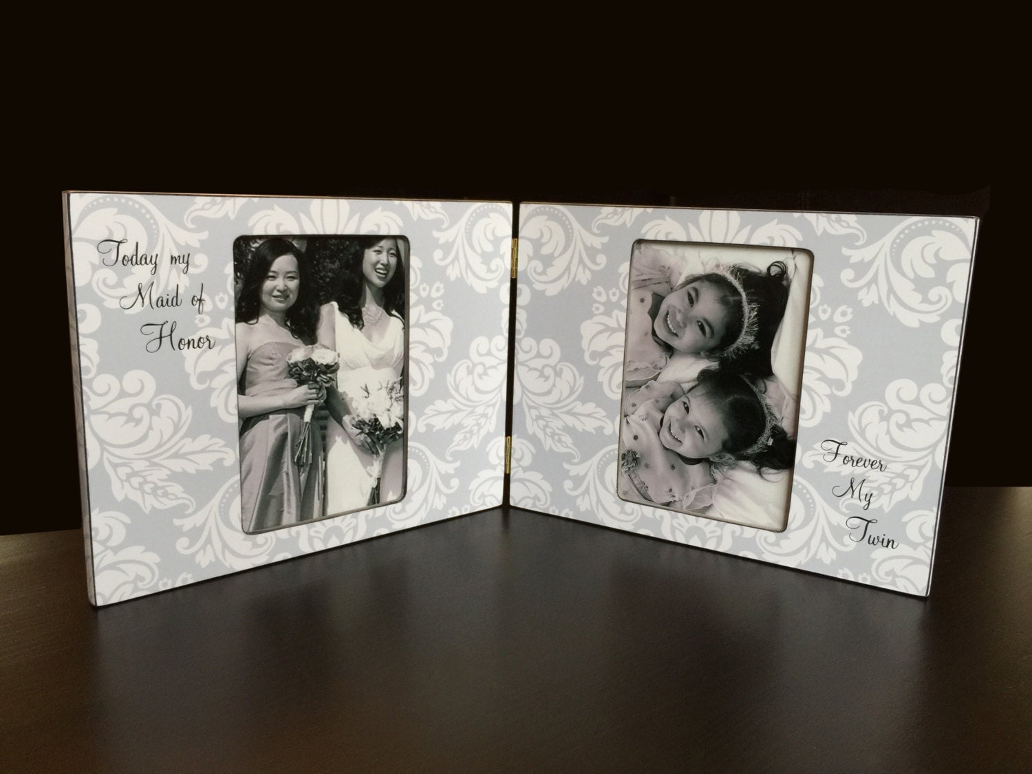 Double Picture Frame Personalized Twins Photo Frame New Baby