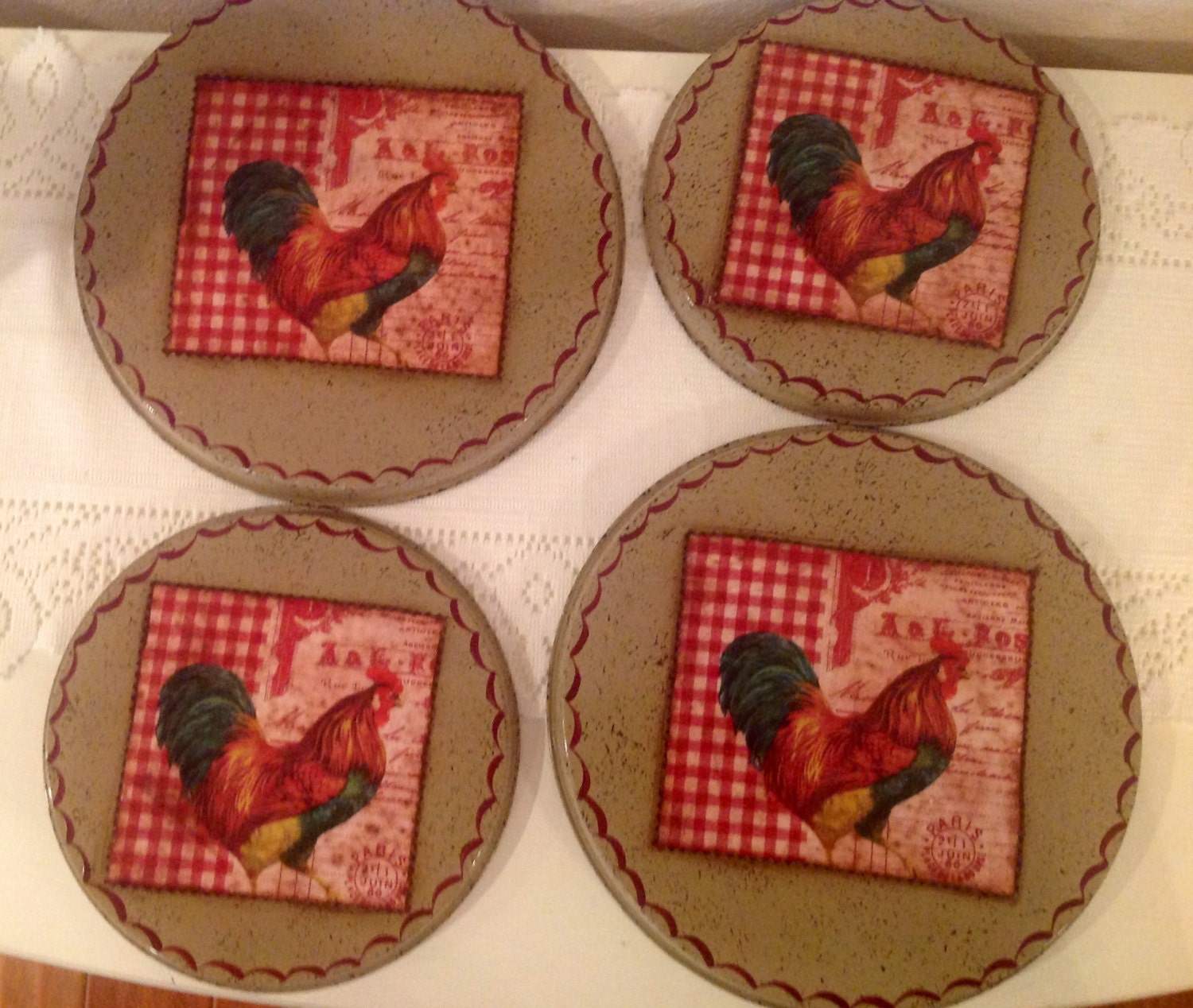 Rooster Stove Burner Covers..Country Home..Rooster Kitchen
