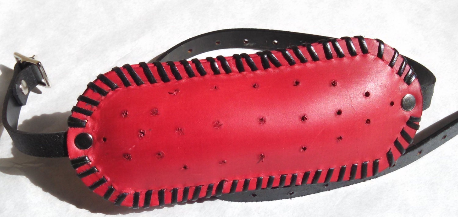 Leather Knitting Belt by BobNWeave on Etsy