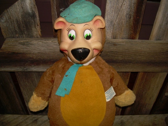 1950's Rubber Face Yogi Bear Plush Teddy Bear