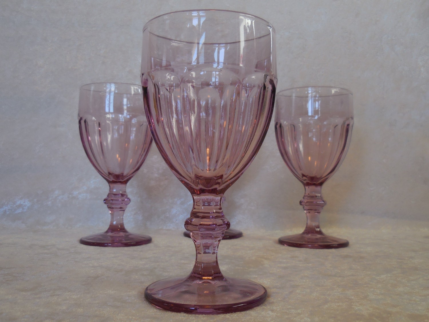 Libbey DuraTuff Plum Gibralter Water Goblets